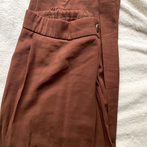 Zara Wide Legged Brown Trousers (Medium)